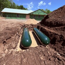 Custom built home under construction in Dorset, Vermont